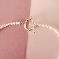 Image 3 of Melty Heart Pearl Necklace-In Stock