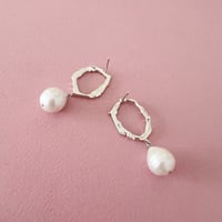 Image 3 of Melty Pearl Earrings- In Stock