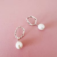 Image 1 of Melty Pearl Earrings- In Stock