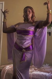 Image 3 of Megara cosplay dress purple dress