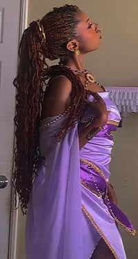 Image 4 of Megara cosplay dress purple dress