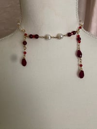 Image 1 of Red ruby elegant formal necklace