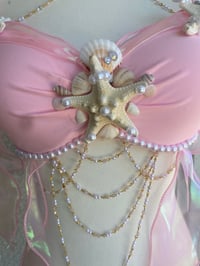 Image 5 of pink mermaid bikini top seashell bra mermaidcore summer beach outfit