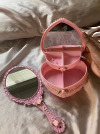 Image 2 of Pink coquette jewelry box and mirror