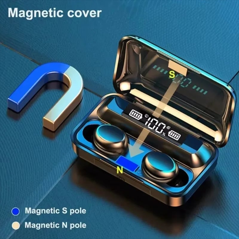 MSL F9 Bluetooth 9D Stereo High Bass Wireless Earbuds Touch Control Waterproof