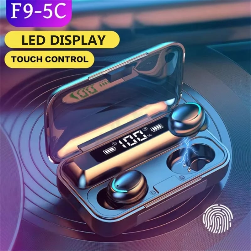 MSL F9 Bluetooth 9D Stereo High Bass Wireless Earbuds Touch Control Waterproof
