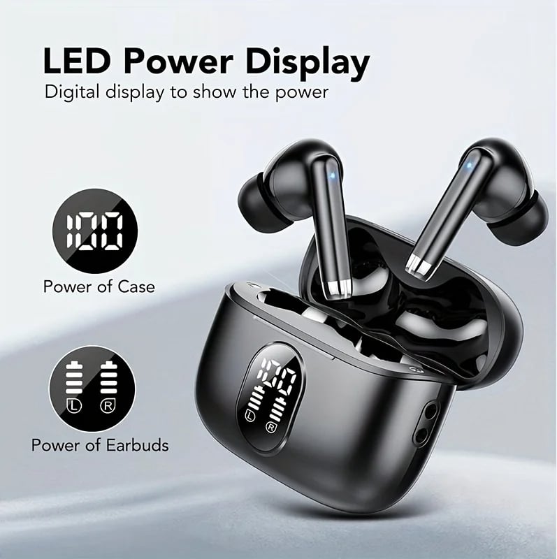 MSL UYXIO Wireless Earphone 40dB Noise Cancelling Bluetooth 5.3 with LED Display