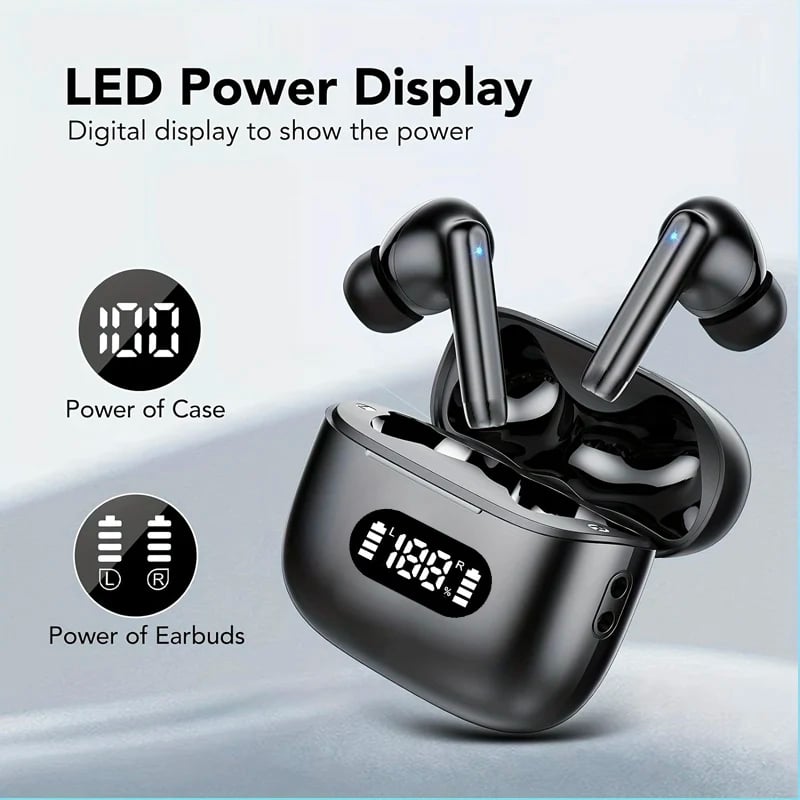 MSL UYXIO Wireless Earphone 40dB Noise Cancelling Bluetooth 5.3 with LED Display