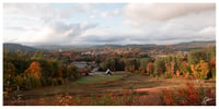 Image 2 of PRINT: DOWNTOWN CLAREMONT, NEW HAMPSHIRE FROM ARROWHEAD MOUNTAIN - FALL 2024