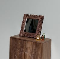 Image 11 of 1/6 Scale Walnut Carved Decorative Miniature Mirror