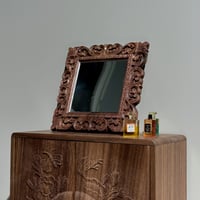 Image 14 of 1/6 Scale Walnut Carved Decorative Miniature Mirror