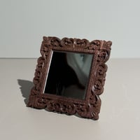 Image 2 of 1/6 Scale Walnut Carved Decorative Miniature Mirror