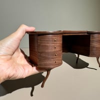 Image 5 of 1:6 Scale Handcrafted Walnut Vanity Table – Dollhouse furniture