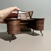 Image 9 of 1:6 Scale Handcrafted Walnut Vanity Table – Dollhouse furniture