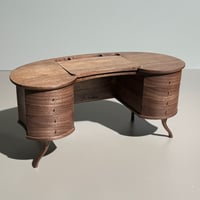 Image 3 of 1:6 Scale Handcrafted Walnut Vanity Table – Dollhouse furniture