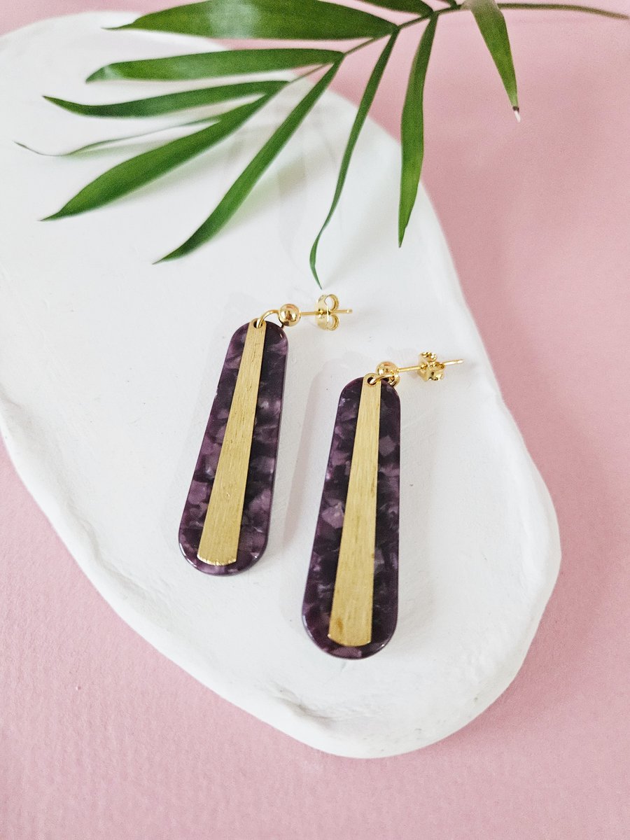 Image of Pendientes VELVET - Granate