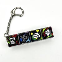 Image 1 of  Punk Furry Dog-Themed Mechanical Keychain – LED Lit Keys with Blue Gateron Switches