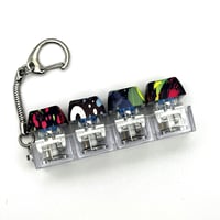 Image 3 of  Punk Furry Dog-Themed Mechanical Keychain – LED Lit Keys with Blue Gateron Switches