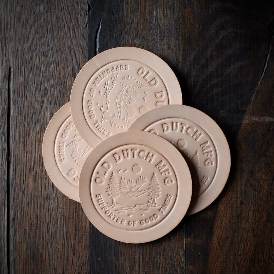 Image of "supporter of good times" coaster 4 set (natural).