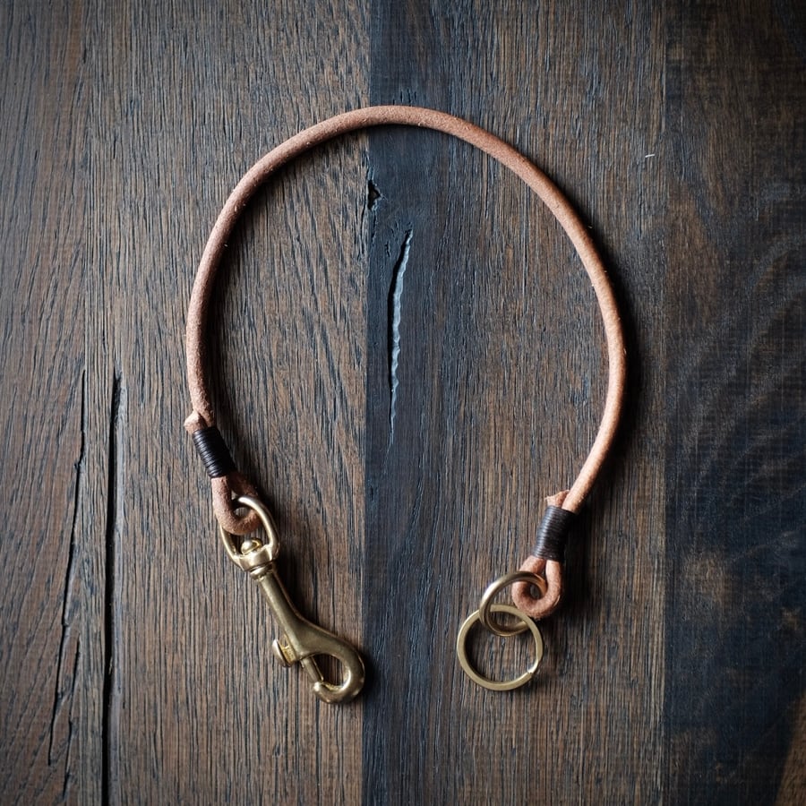 Image of wallet/key lanyard (natural) 