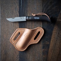 Image 1 of Cross draw sheath with Opinel #8 trekking (natural)