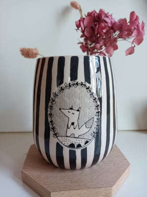 Image of Vase loup rayé