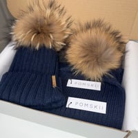 Image 1 of Navy Hat and Scarf Set
