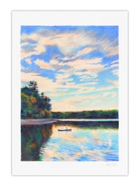 Image 1 of L'étang de Walden #1 (giclee Print, A3)