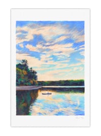 Image 1 of L'étang de Walden #1 (giclee Print, A4)