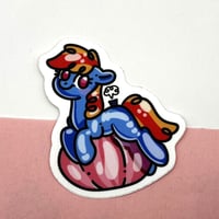 Image 2 of Inflatable Pool Toy Pony Matte Vinyl Sticker