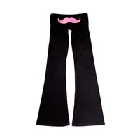 Image 1 of black mustachio yoga pant XS-XXXL