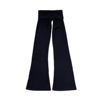 Image 2 of black mustachio yoga pant XS-XXXL
