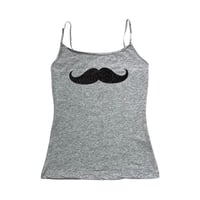 Image 2 of grey mustachio cami S-XL