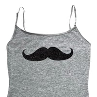 Image 3 of grey mustachio cami S-XL