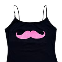 Image 3 of black mustachio cami S-XL