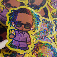 Image 1 of lewis in purple sticker