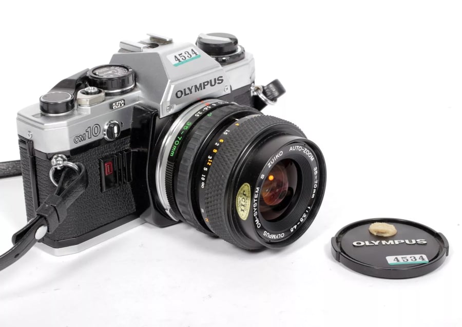 Image of Olympus OM-10 35mm film SLR camera with 35-70mm lens TESTED #4534 