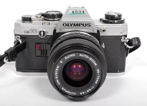 Image of Olympus OM-10 35mm film SLR camera with 35-70mm lens TESTED #4534 