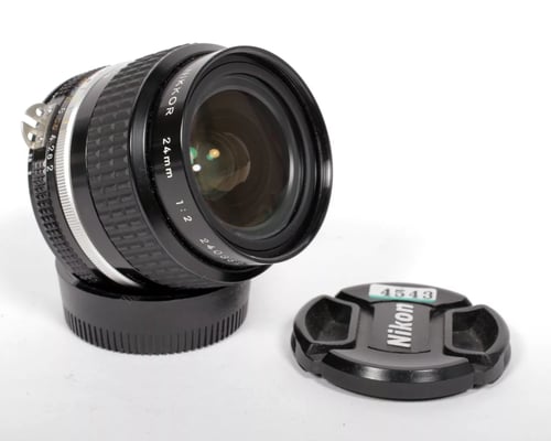 Image of Nikon Nikkor 24mm F2 AI-S lens for all F mount cameras #4540/#4543