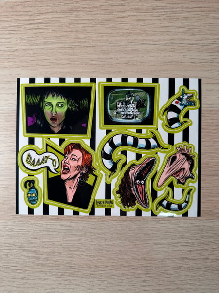 Image of Beetlejuice sticker sheet