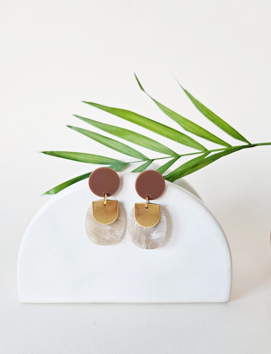 Image of Pendientes TOFFEE - Beige