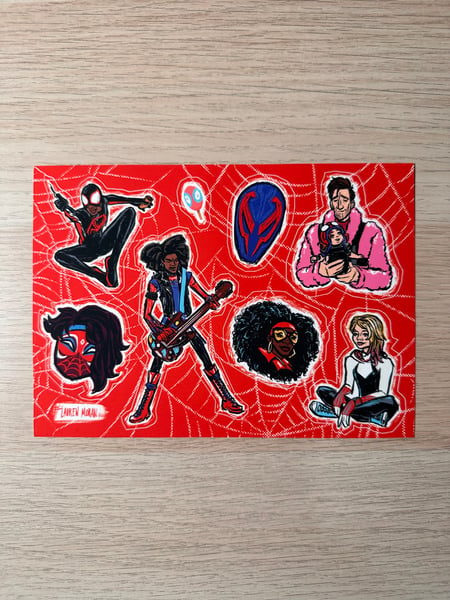 Image of Spider-verse sticker sheet