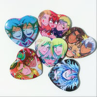 Image of TWST twisted wonderland heart buttons