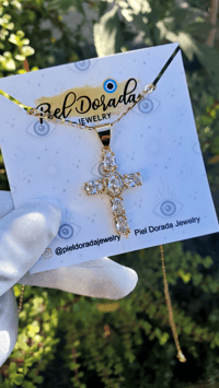 Image 2 of White Cross Necklace 