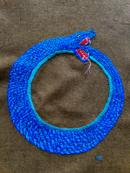 Image of Ouroboros - original embroidery