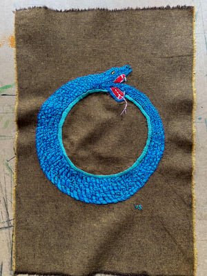 Image of Ouroboros - original embroidery