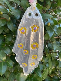 Image 1 of Yellow tin Ghost in Fine Linen ornament