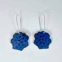 Image 3 of Limited edition Orange/ Blue Marigold double sided earrings