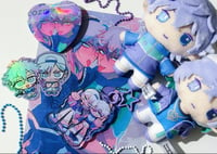 Image of COZMEZ acrylic charm button + sticker