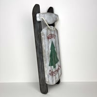 Image 2 of Wooden Merry Christmas Sled